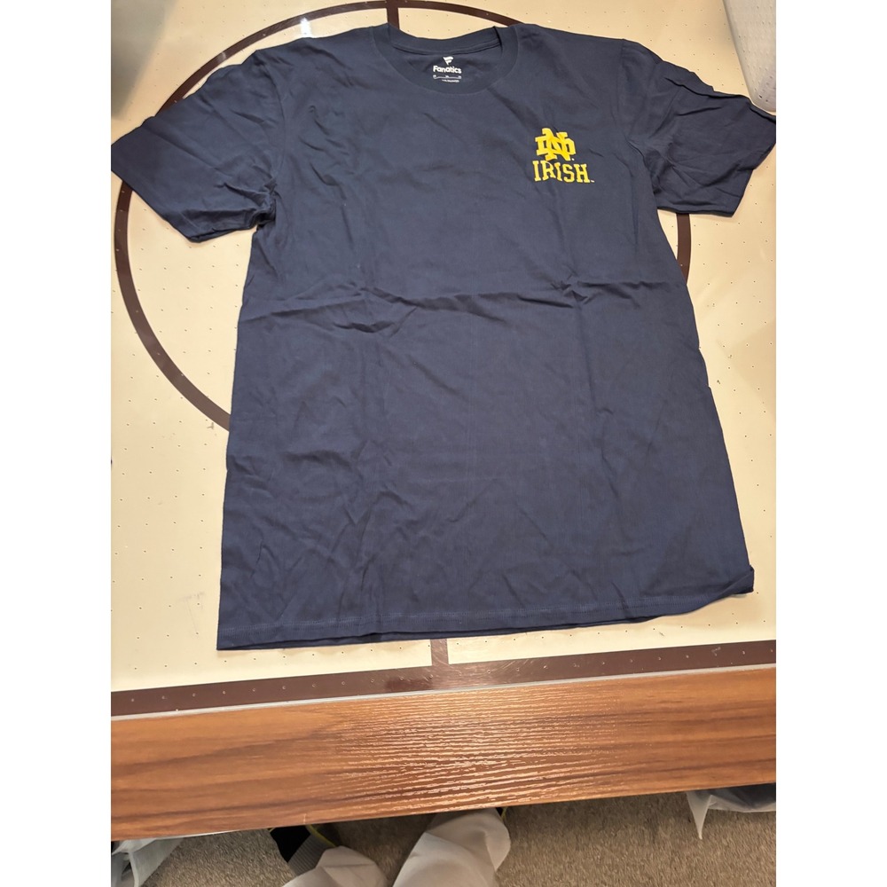 1257 Fanatics Notre Dame Fighting Irish Play Like A Champion Navy T-Shirt Mens M